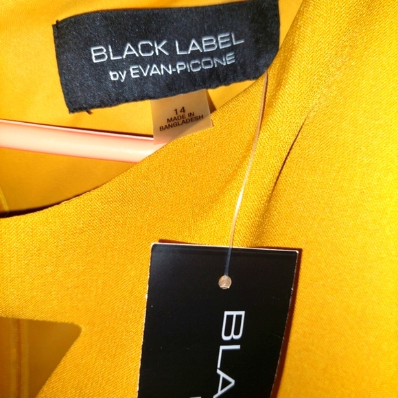 Black Label Evan Picone 2pc Dress Suit Mustard Yellow - Picture 6 of 12